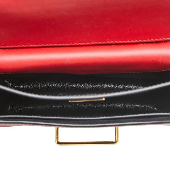 Prada Cahier shoulder bag black leather red - Picture 7 of 11